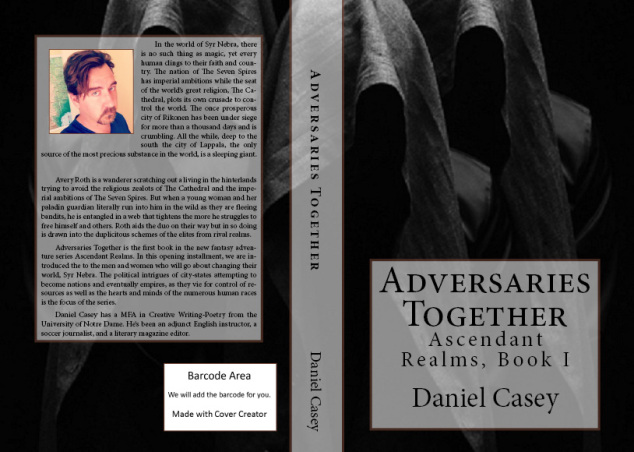 The cover for my paperback novel