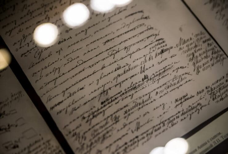 Leo Tolstoy's handwritten manuscript for Anna Karenina